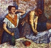 Edgar Degas Two ironing women oil painting